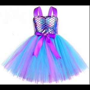 Mermaid theme tutu dress